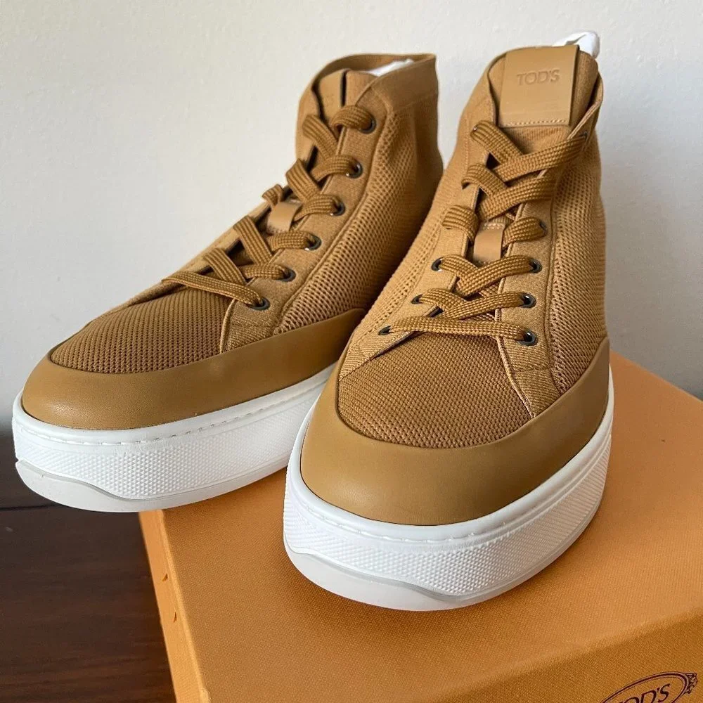 Tod's Men's High Top Knit Cassetta 79B‎ Sneakers Shoes, XXM79B0CP20NH9S405, 9.5